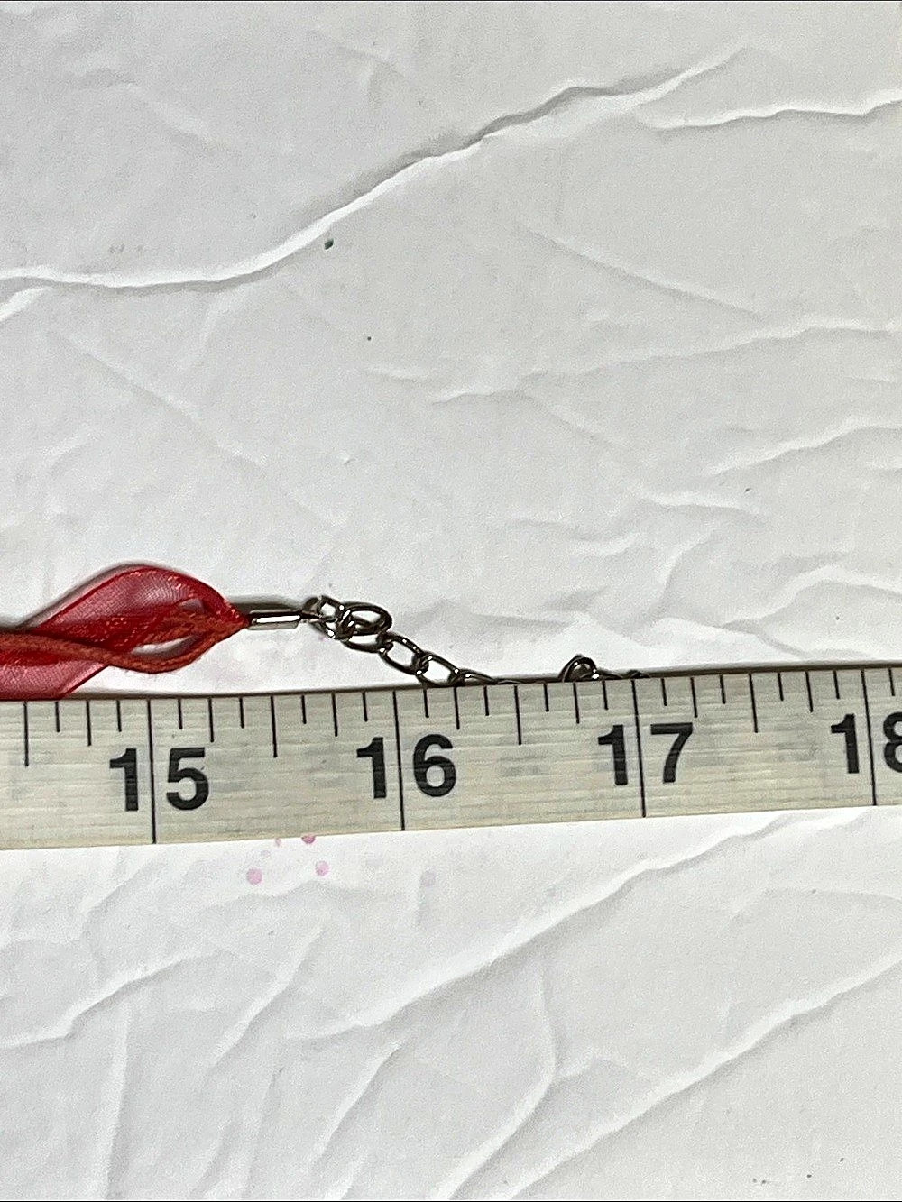 Red Ribbon Necklace - Picture 4 of 4